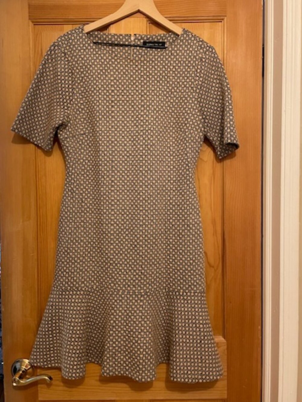 Ivanka Trump Flounce Hem Patterned Dress- size 10